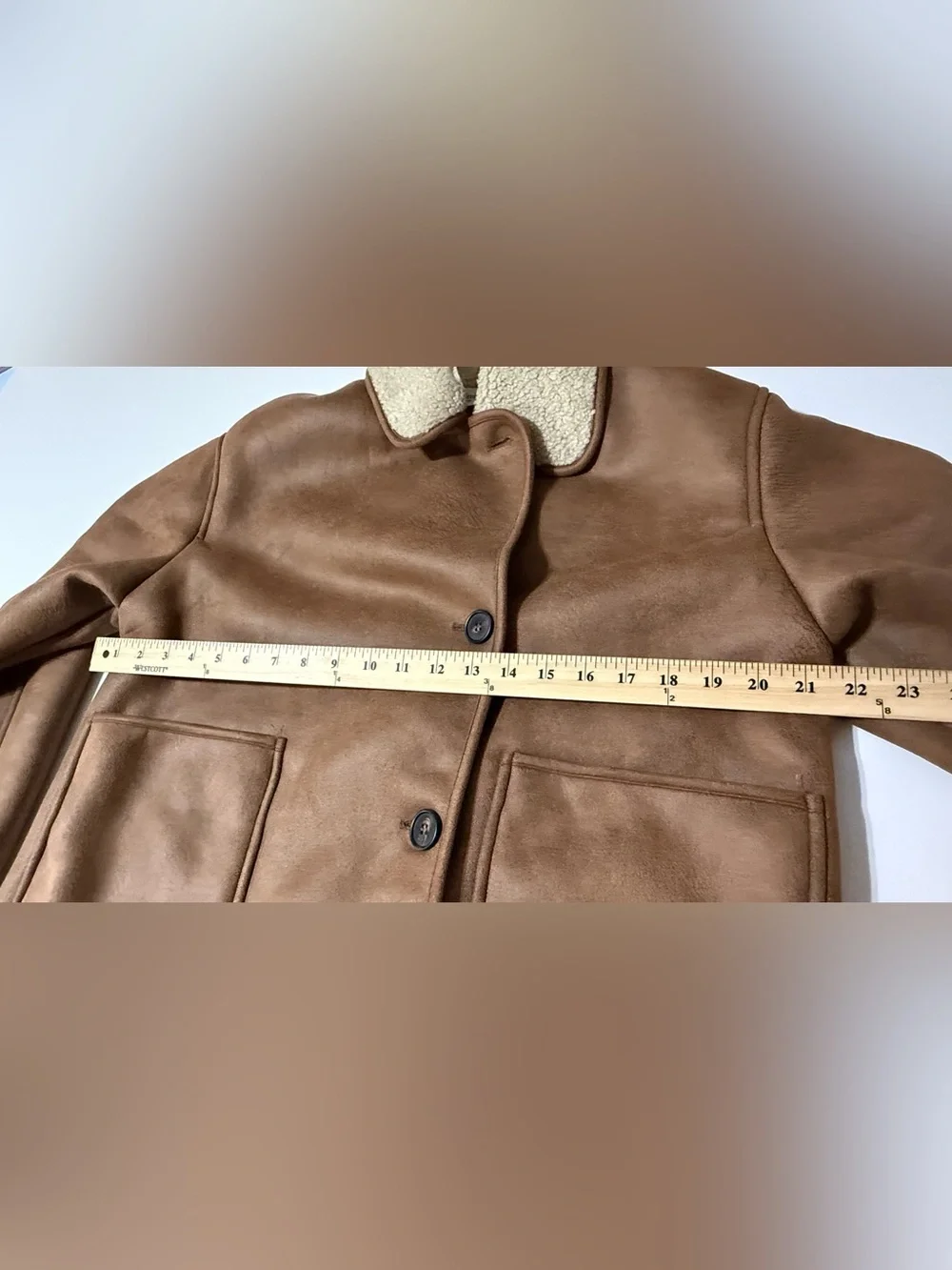 NWT Fleece-Lined Faux Suede Jacket